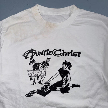 Auntie Christ VTG Disney T Shirt Spoof Marilyn Manson 666 Anti Funny Music Metal