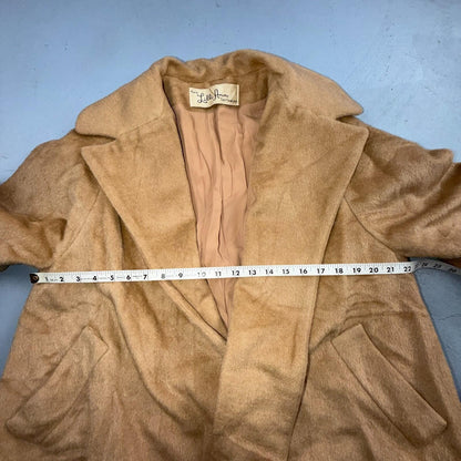 VTG Lilli Ann Tan Swing Coat Womens Tisse a Paris Brushed Wool San Francisco