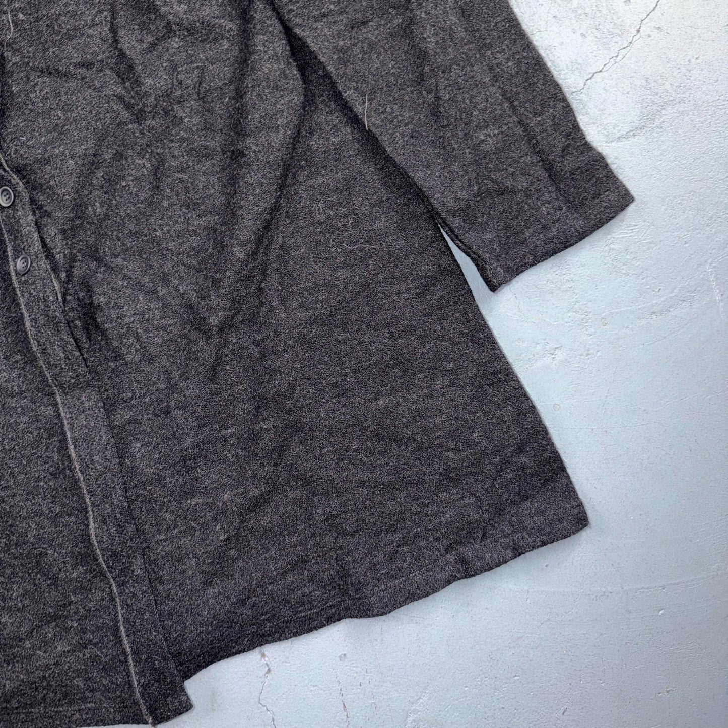 Eileen Fisher Women’s Button Front Small Cardigan Black Boxy Wool