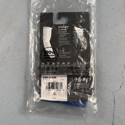 Adidas Football Basketball Blue Aeroready Core Compression Arm Sleeve L-XL