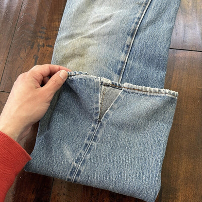 Levis Vintage 80s Redline Selvedge USA 501 XX Jeans Light Wash 33x36 Act 30x34