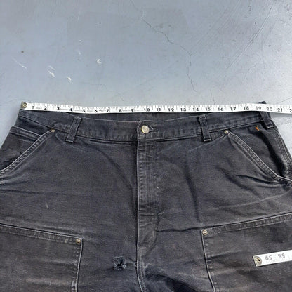 Carhartt VTG Double Knee Carpenter Pants Mexico B01 B136 BLK Black Act 40x32