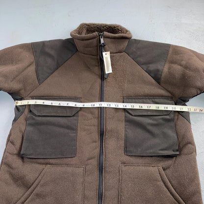 VTG 90s Sherpa Lined Full Zip Cold Weather Jacket Large Synthetic Fiber Bear