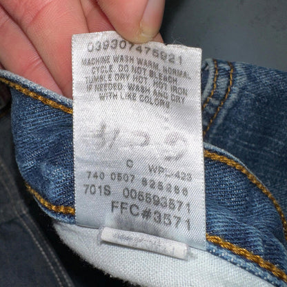 Levis 559 Relaxed Straight Fit Rugged Dark Blue VTG Y2K Denim Jeans Mens 36x32