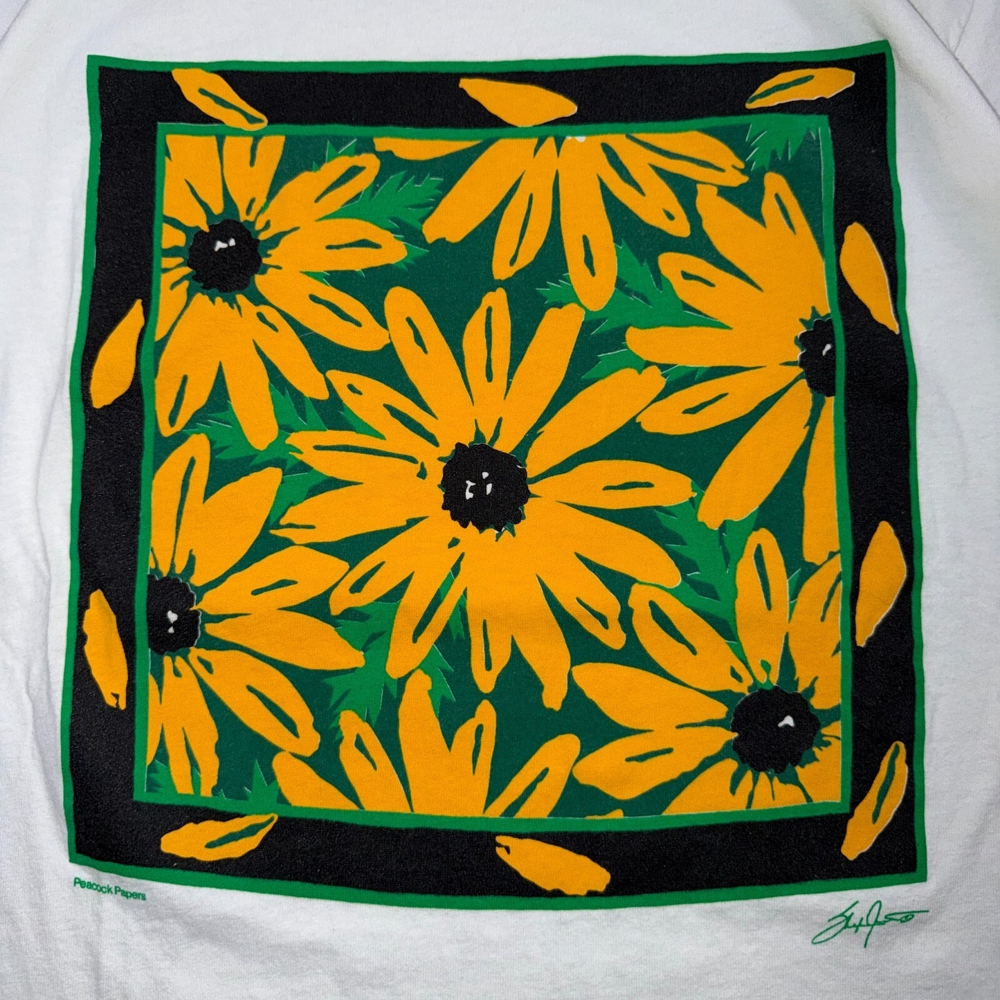 Daisies VTG T Shirt Justin Bieber 90s Single Stitch Music Art Peacock Graphic