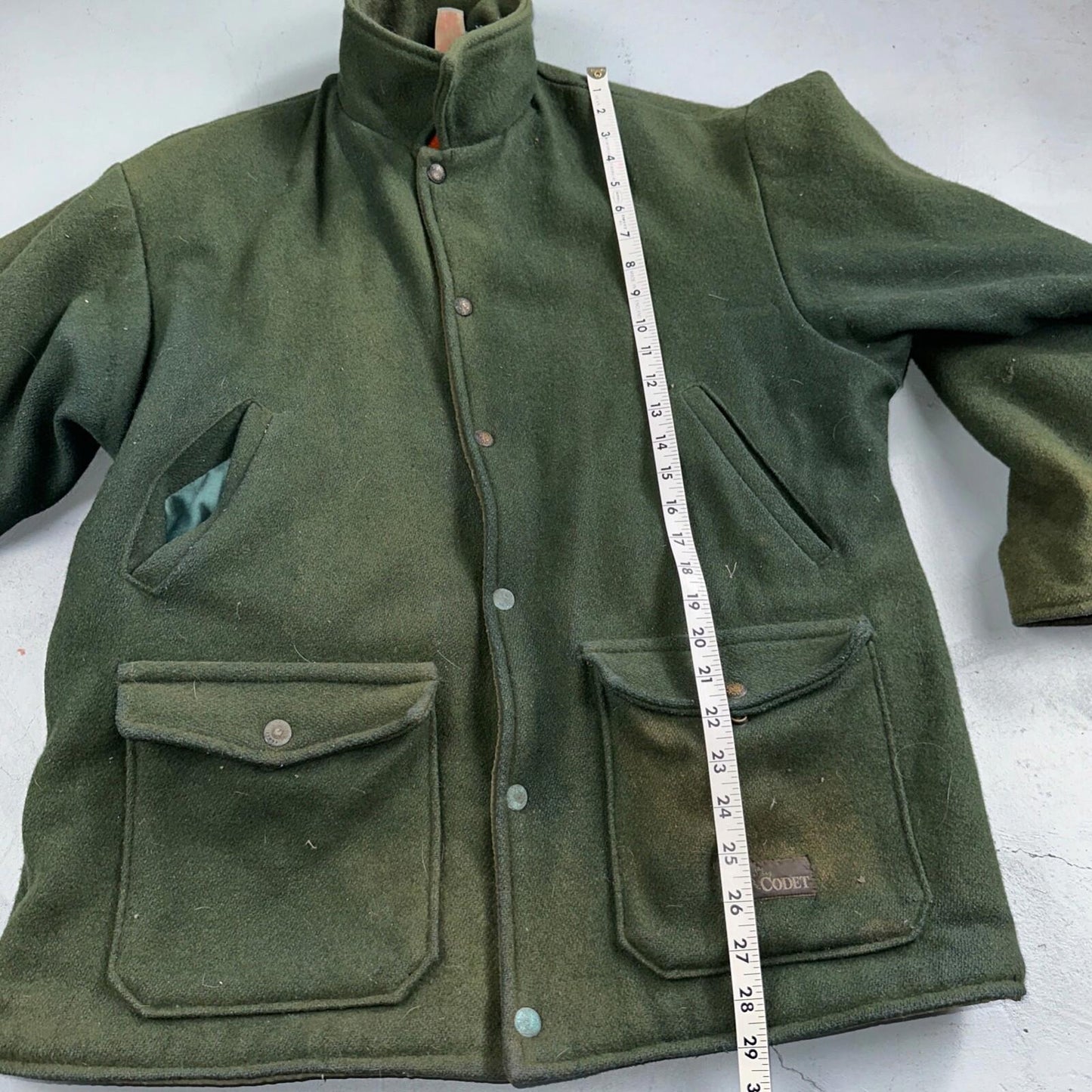 VTG Codet Wool Jacket Mackinaw Hunting Reversible Green Orange Outdoor Men’s L