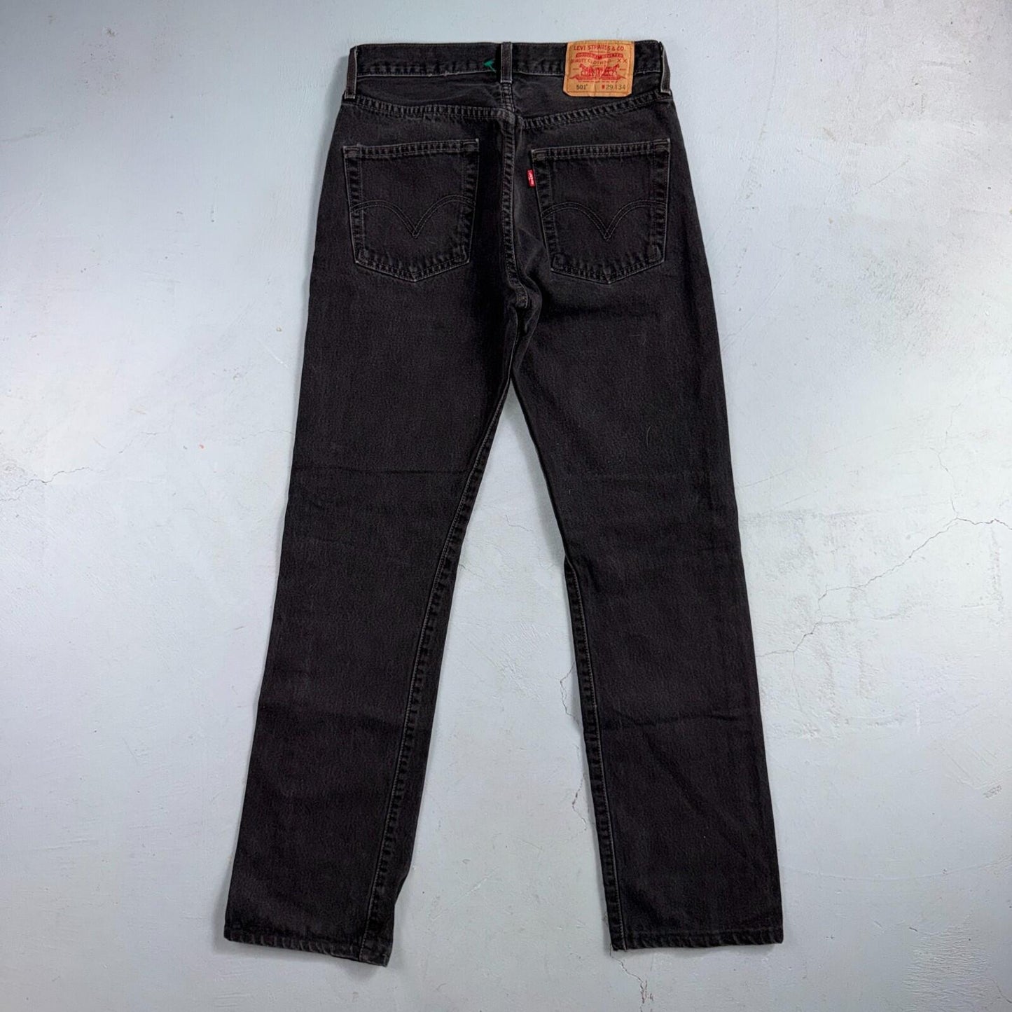 Levis 501 Vintage Y2K 90s XX Straight Leg Jeans Black Med Wash 29x34 Act 28x31