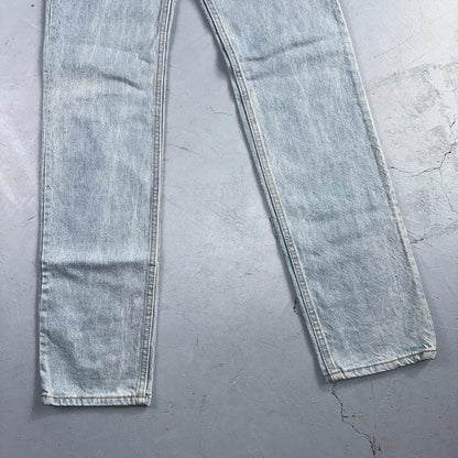 Levis 701 Vintage 90s USA XX Straight Leg Jeans Blue Light Wash 501 Rare 25x32