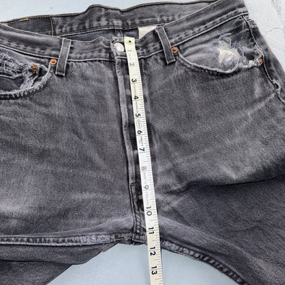 Levis 501 Vintage 90s USA XX Straight Leg Jeans Black Light Wash 34x32 Act 33x30