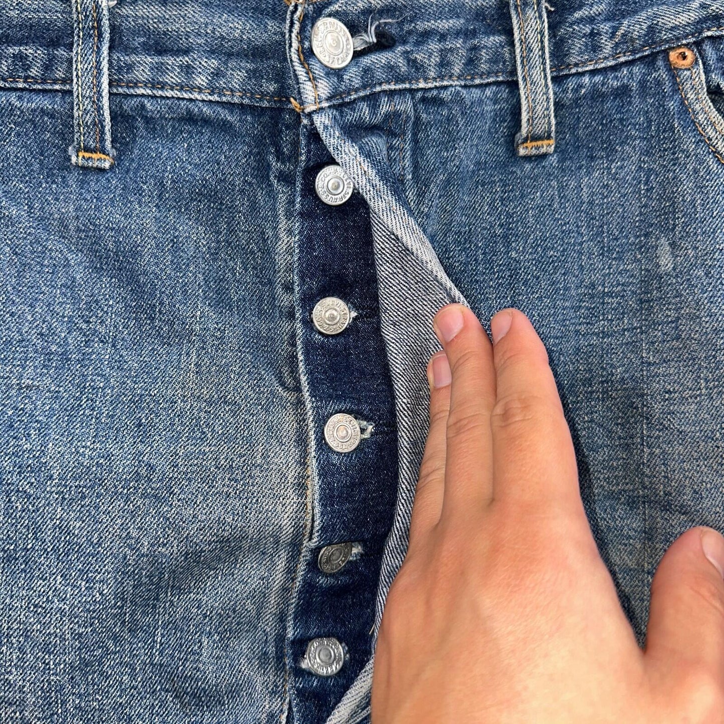 Levis 501 Vintage 70s SS Redline Selvedge USA XX Jeans Med Wash 48x30 Act 43x26