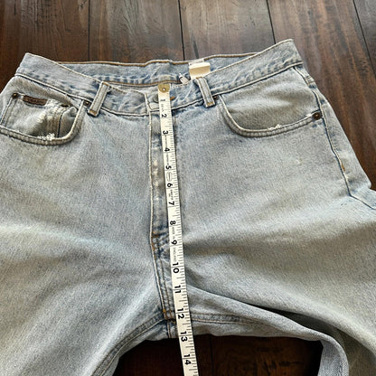 Vintage Calvin Klein Jeans Mens 34 Blue Stonewash 1990s USA 90s 31x27 Light