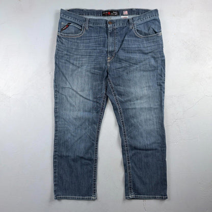 Ariat M4 FR Jeans Mens Blue Flame Resistant Cat 2 Relaxed Boot Cut 42x30 Denim