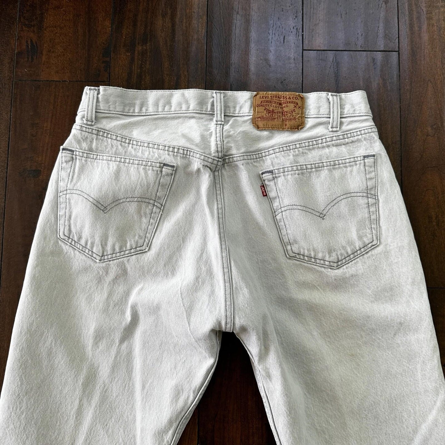 Vintage 90s Levis 501 USA 36x30 Tag Jeans 80s Blue Light Bleach Wash Act 32x29