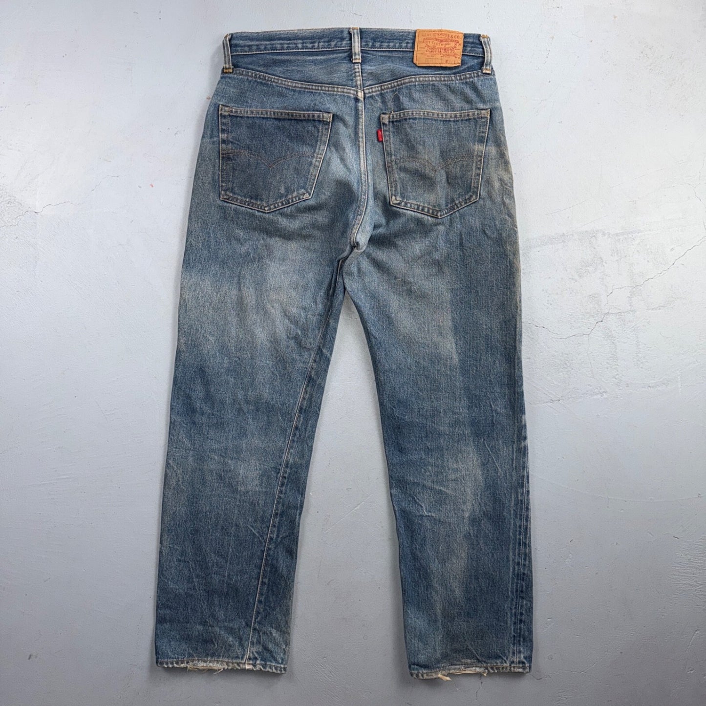 Levis 501 Vintage 80s Redline Selvedge USA XX Jeans Light Wash 34x30 Act 33x28