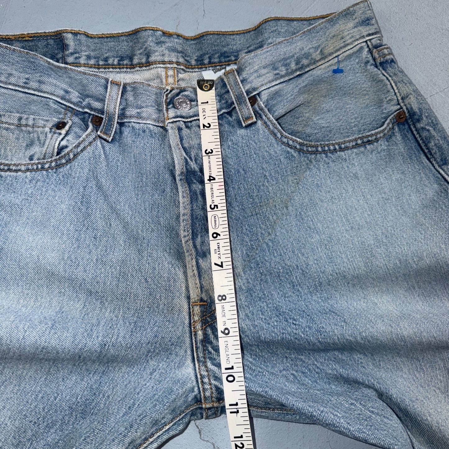 Levis 501 Vintage Y2K 90s XX Straight Leg Jeans Blue Light Wash 33x34 Act 32x32