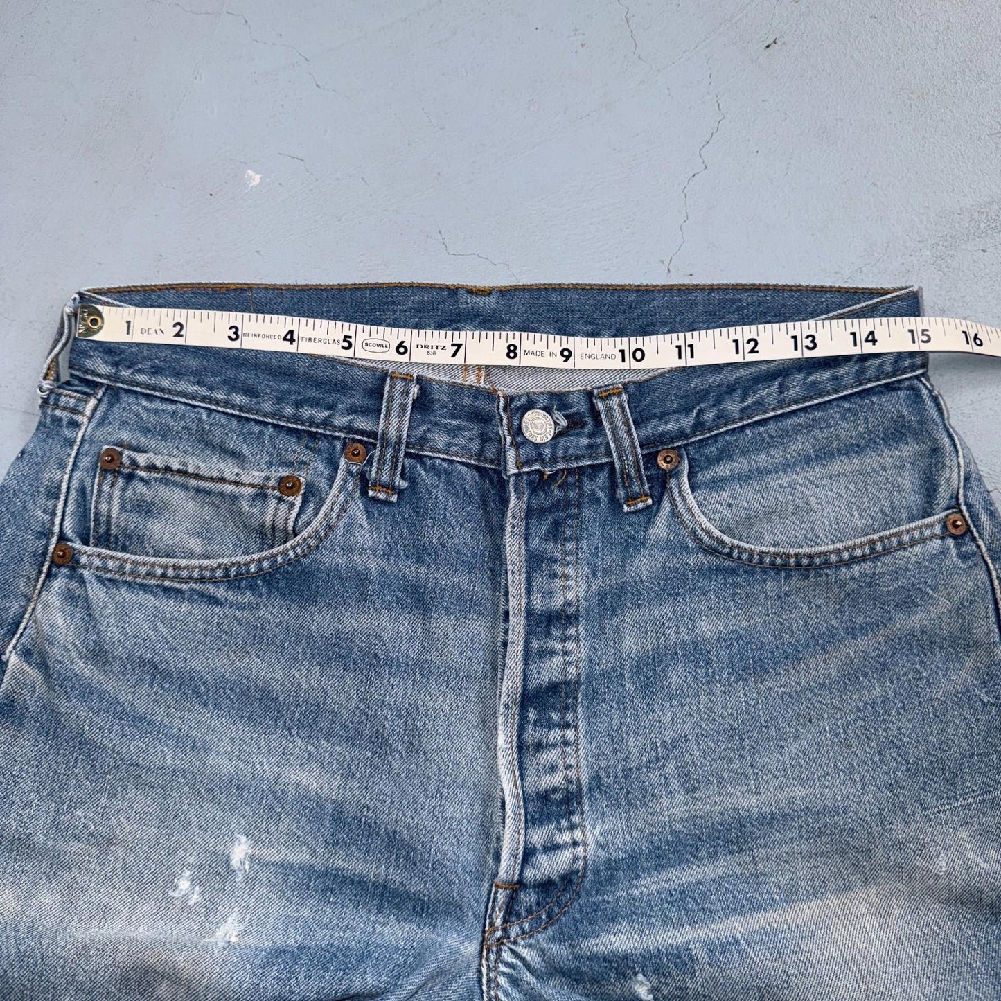 Levis 501 Vintage 80s Redline Selvedge USA XX Jeans Light Wash 31x32 Act 30x27