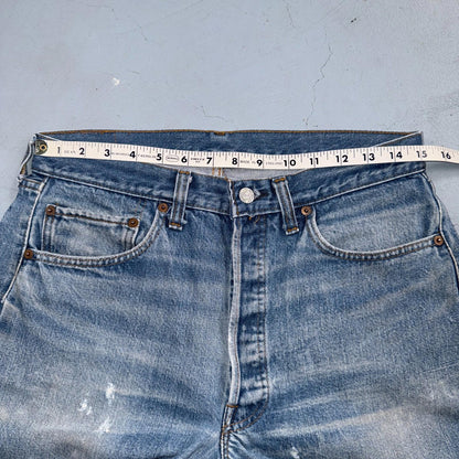 Levis 501 Vintage 80s Redline Selvedge USA XX Jeans Light Wash 31x32 Act 30x27