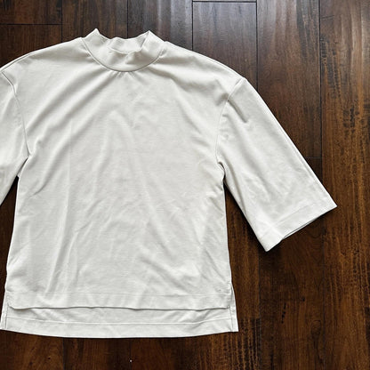 Prologue Ladies Blouse Small Golf Balloon Cream White Color Cute Sleeve