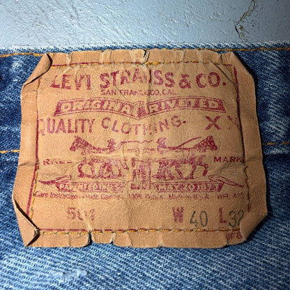 Levis 501 Vintage 80s USA XX Straight Leg Jeans Blue Light Wash 40x32 Act 39x31