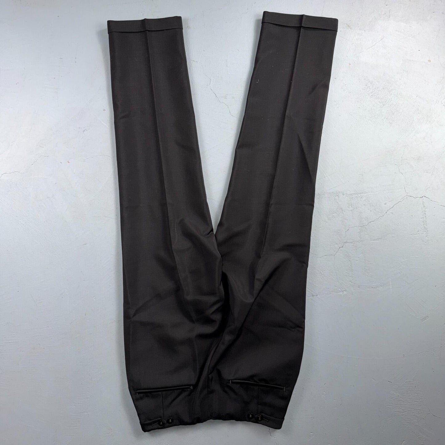 VTG Mens 2 PC Suit 40 Jacket Coat Pants Black Rockabilly 60s 1960s Gab Poly West