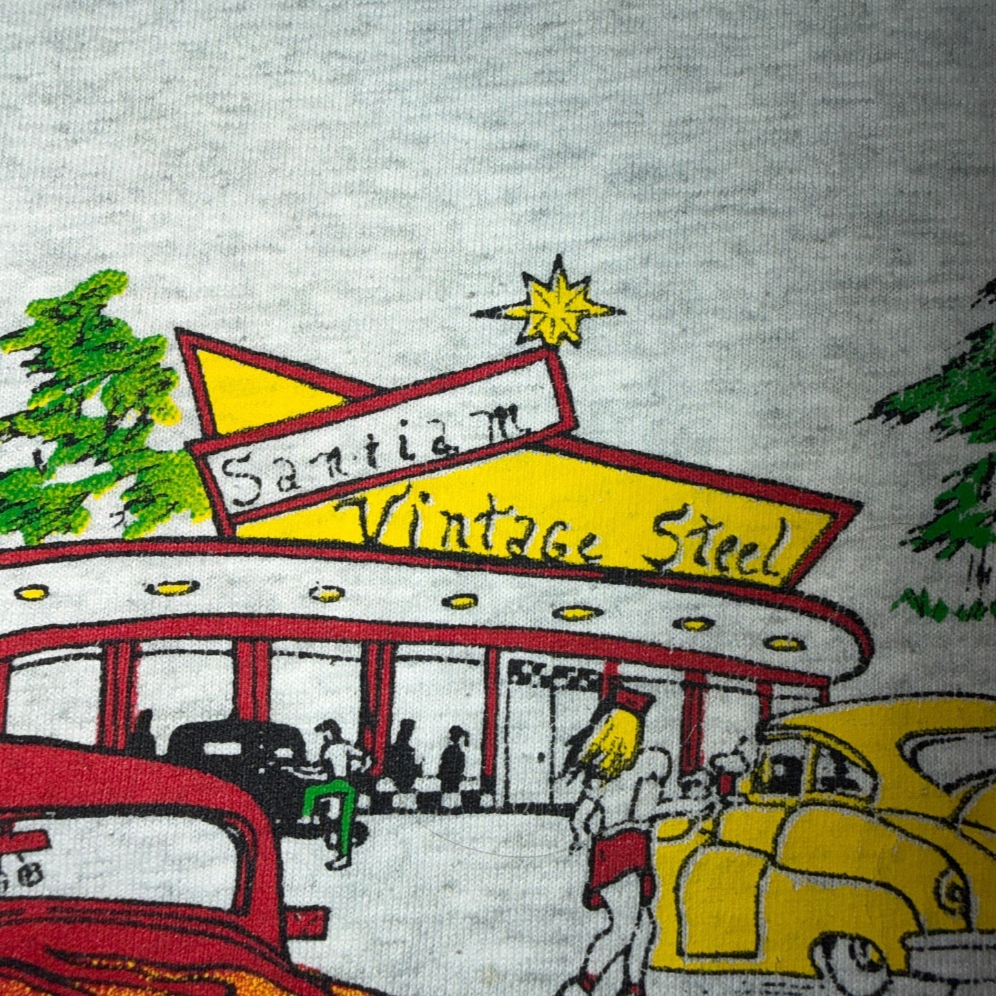Happy Days Weekend 1996 VTG T Shirt Cars Steel Santiam Folk Art Graphic 90s USA