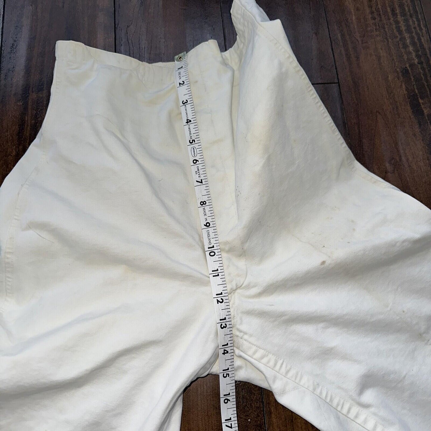 RARE VTG 1920s White Buckle Back Pants Work Wear Union 10s 30s 28x31 Navy USMA