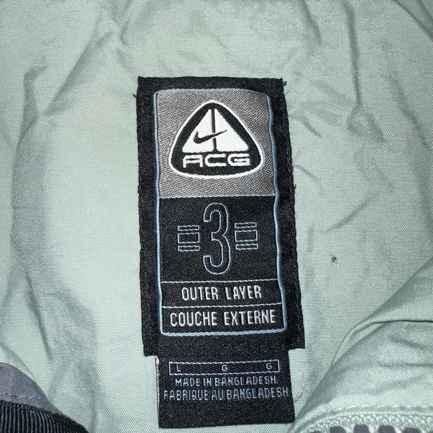 Nike VTG ACG Rain Jacket Storm Fit Anorak 90s Teal Hiking Ski Snowboard 3 Large