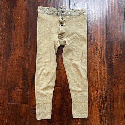 VTG WWII US Military Thermal Wool Pants Joggers Sweatpants 1940s USN Green
