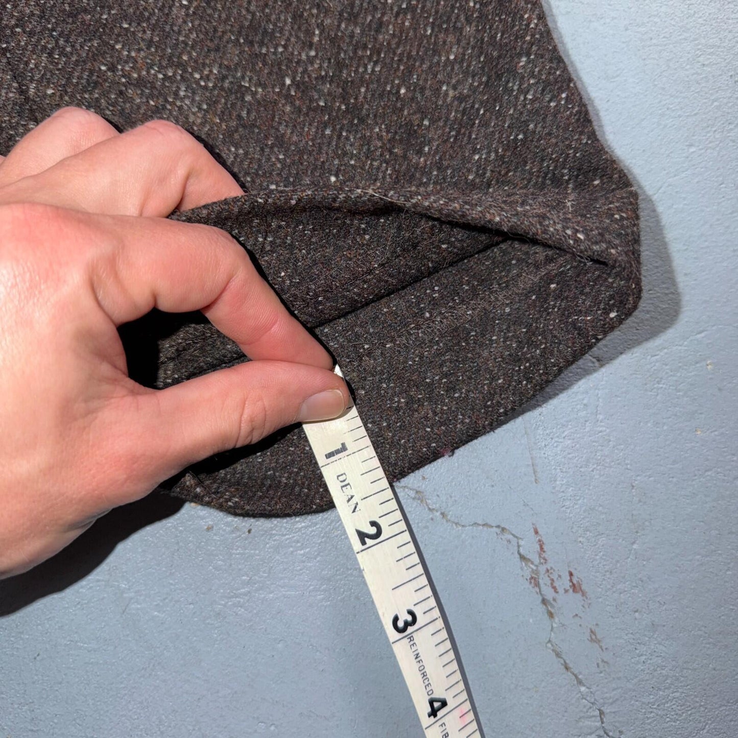 David Hart x GAP Brown Specked M Tweed Sport Coat Wool Silk Suit Pants 2PC 30x32