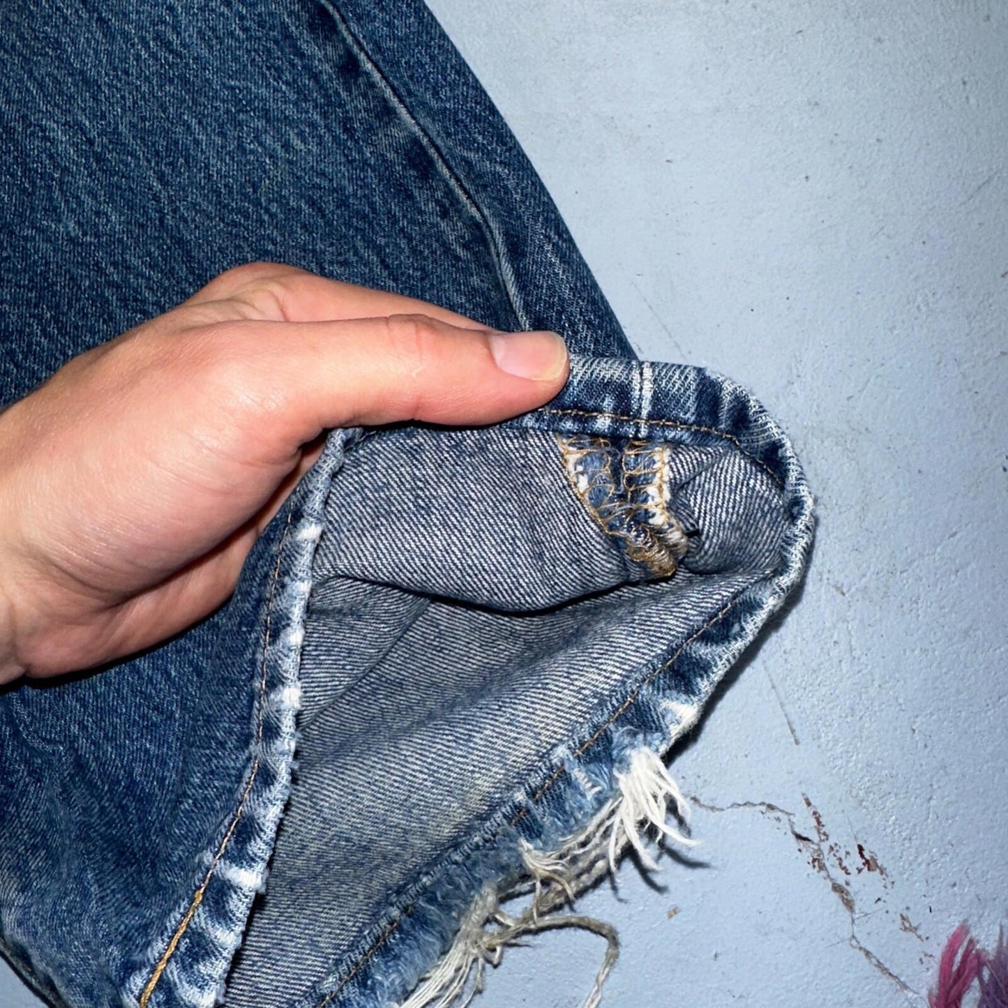 Levis 501 Vintage 90s XX Straight Leg Mexico Jeans 34x30 Thrashed Act 33x28