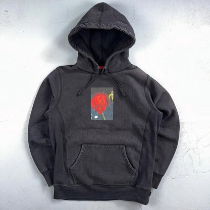 Supreme Araki Rose Hooded Sweatshirt Black Size Medium Hoodie FW16 2016