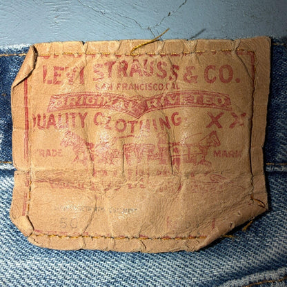 Levis 501 Vintage 80s Redline Selvedge USA XX Jeans Light Wash 31x36 Act 28x30