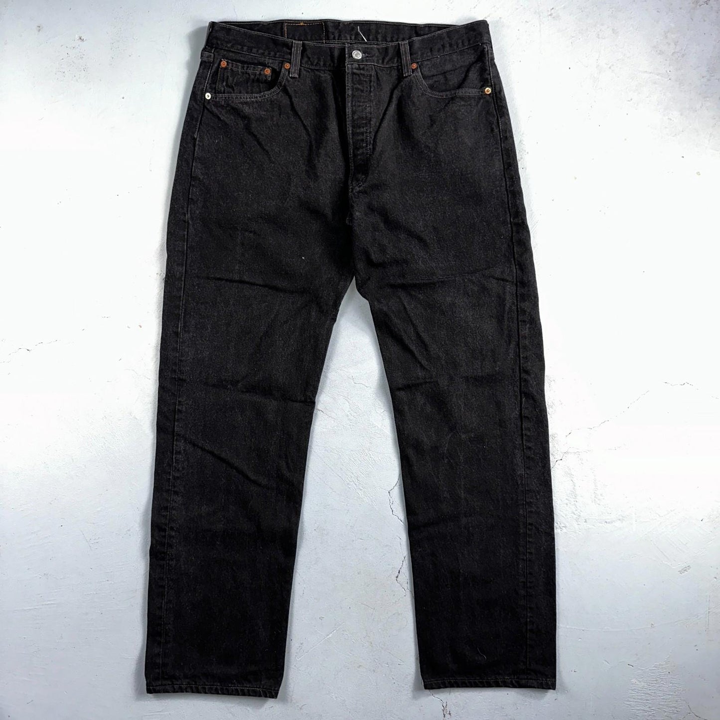 Levis 501 Vintage 90s USA XX Straight Leg Jeans Black Dark Wash 40x34 Act 36x33