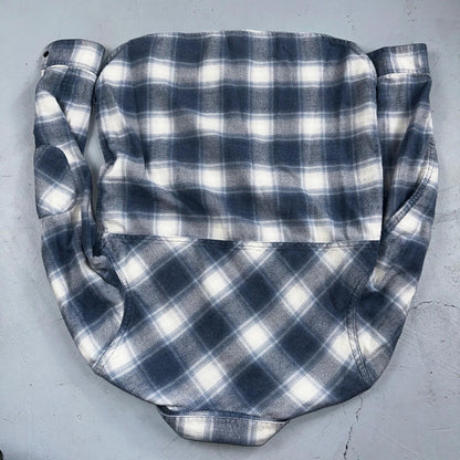 Pendleton Blue Multi Color Plaid Flannel Field Shirt Size XS Gray White Y2K