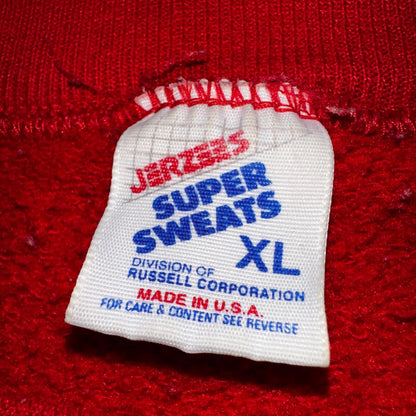 Lake Tahoe Sweatshirt 90s VTG Crewneck Nevada Basic Red JERZEES Sweat XL
