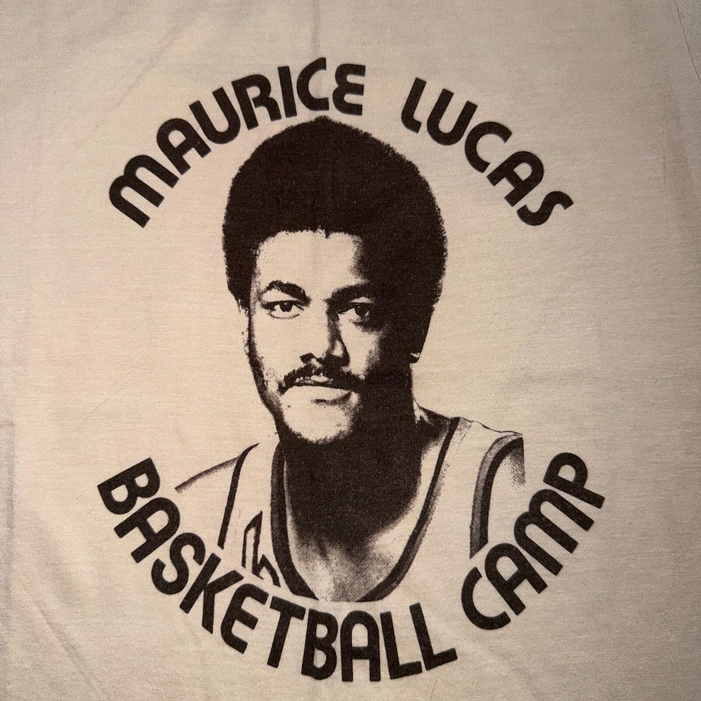 Nike Vintage T Shirt MAURICE LUCAS Basketball Camp 1970s 70s Rare Swoosh Jordan