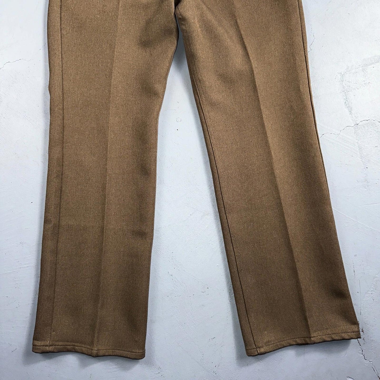 Levis 70s USA 517 36x30 Bootcut Pants Brown Polyester Slacks Vintage 35x30