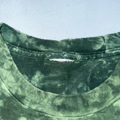 Rainforest Cafe VTG Shirt Mens Large Green Tie Dye Las Vegas Y2K Faded THrashed