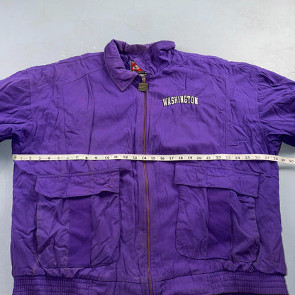 Nike VTG 90s University of Washington Huskies Team Jacket Puffer Large DIRTY