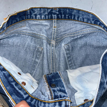 Levis 501 Vintage 90s USA XX Straight Leg Jeans Blue Med Wash 35x34 Act 32x30