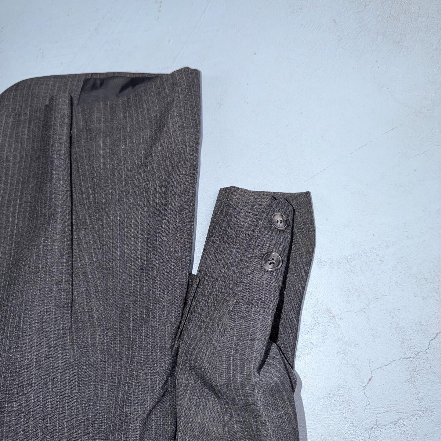 1960s 1950s VTG Mens 2 PC Suit 38 Jacket Coat Pants Gray Union Wool Rockabilly