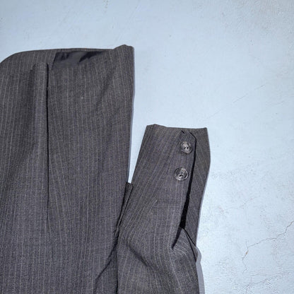 1960s 1950s VTG Mens 2 PC Suit 38 Jacket Coat Pants Gray Union Wool Rockabilly
