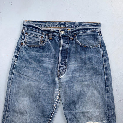 Levis 501 Vintage 70s SS Redline Selvedge USA Jeans Light Wash XX Act 31x26