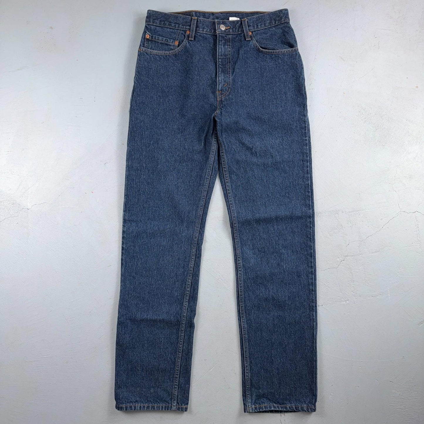 Levis 505 Vintage 90s Red Tab Straight Blue Jeans Med Was 34x34 Act 32x33
