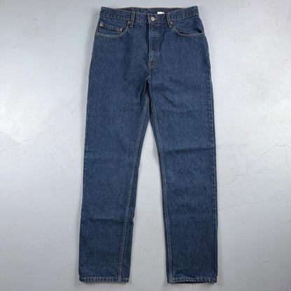 Levis 505 Vintage 90s Red Tab Straight Blue Jeans Med Was 34x34 Act 32x33