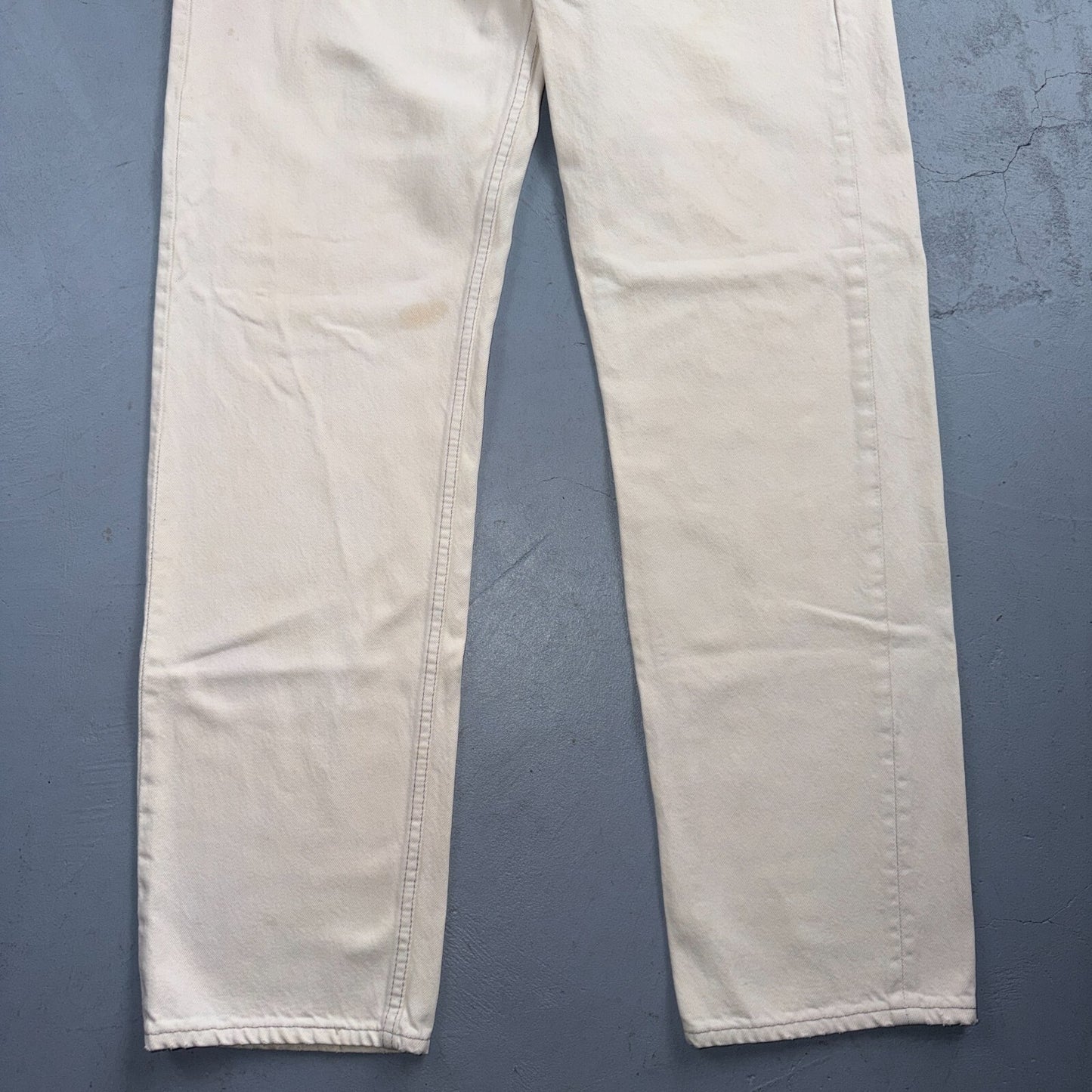 Levis 501 Vintage 80s USA XX Straight Leg Jeans White Light Wash 36x34 Act 33x32