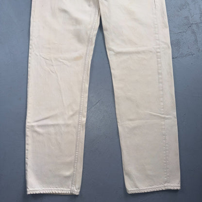 Levis 501 Vintage 80s USA XX Straight Leg Jeans White Light Wash 36x34 Act 33x32