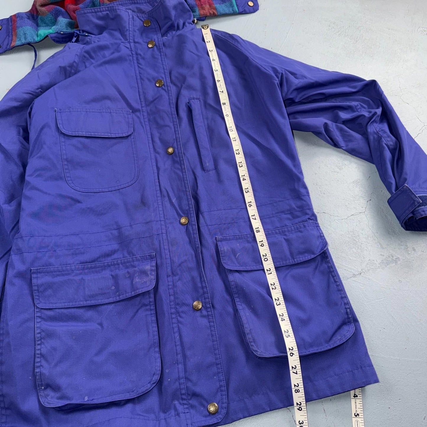 Eddie Bauer Women’s Parka Jacket Coat Blanket Lined Size M Vintage 90s Purple