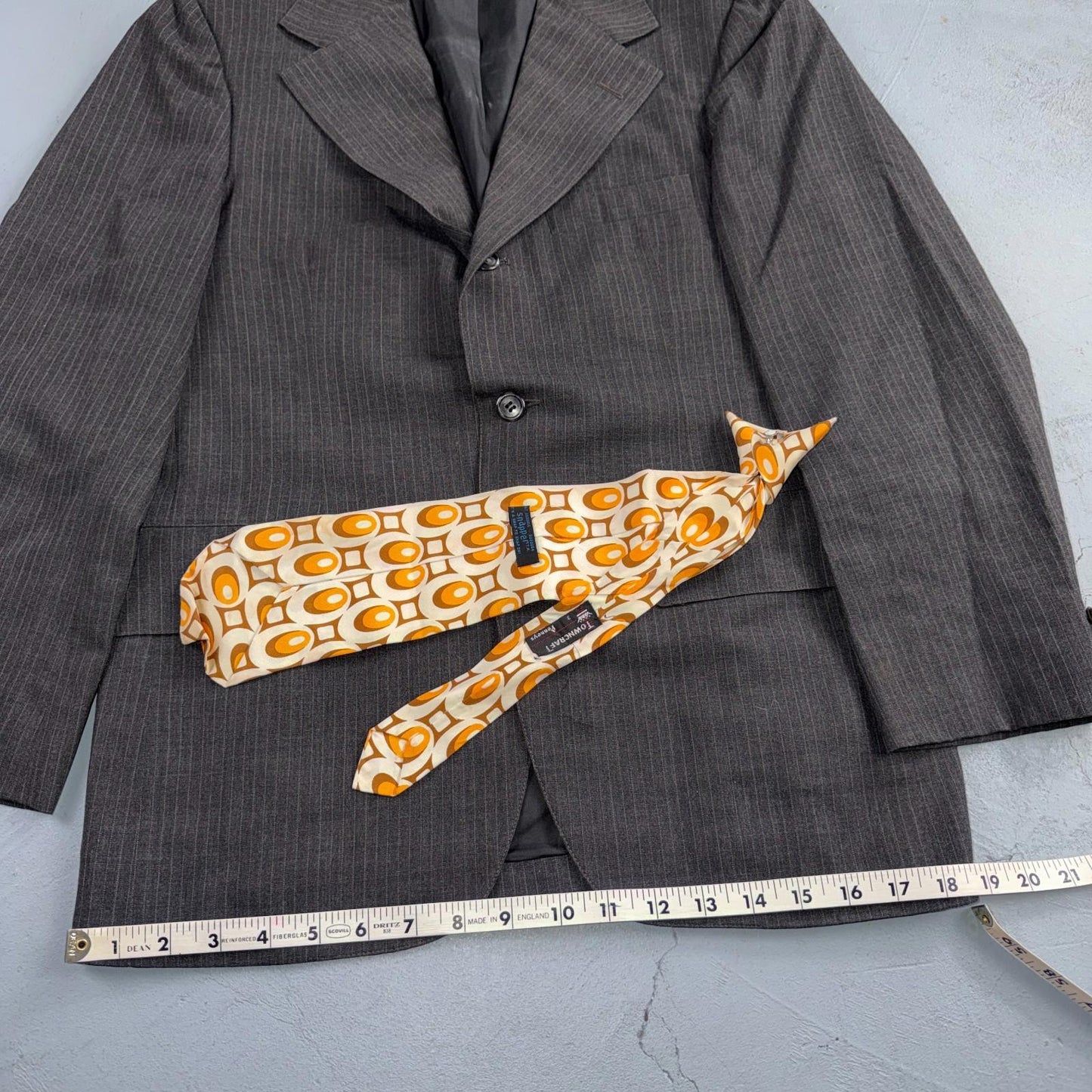1960s 1950s VTG Mens 2 PC Suit 38 Jacket Coat Pants Gray Union Wool Rockabilly