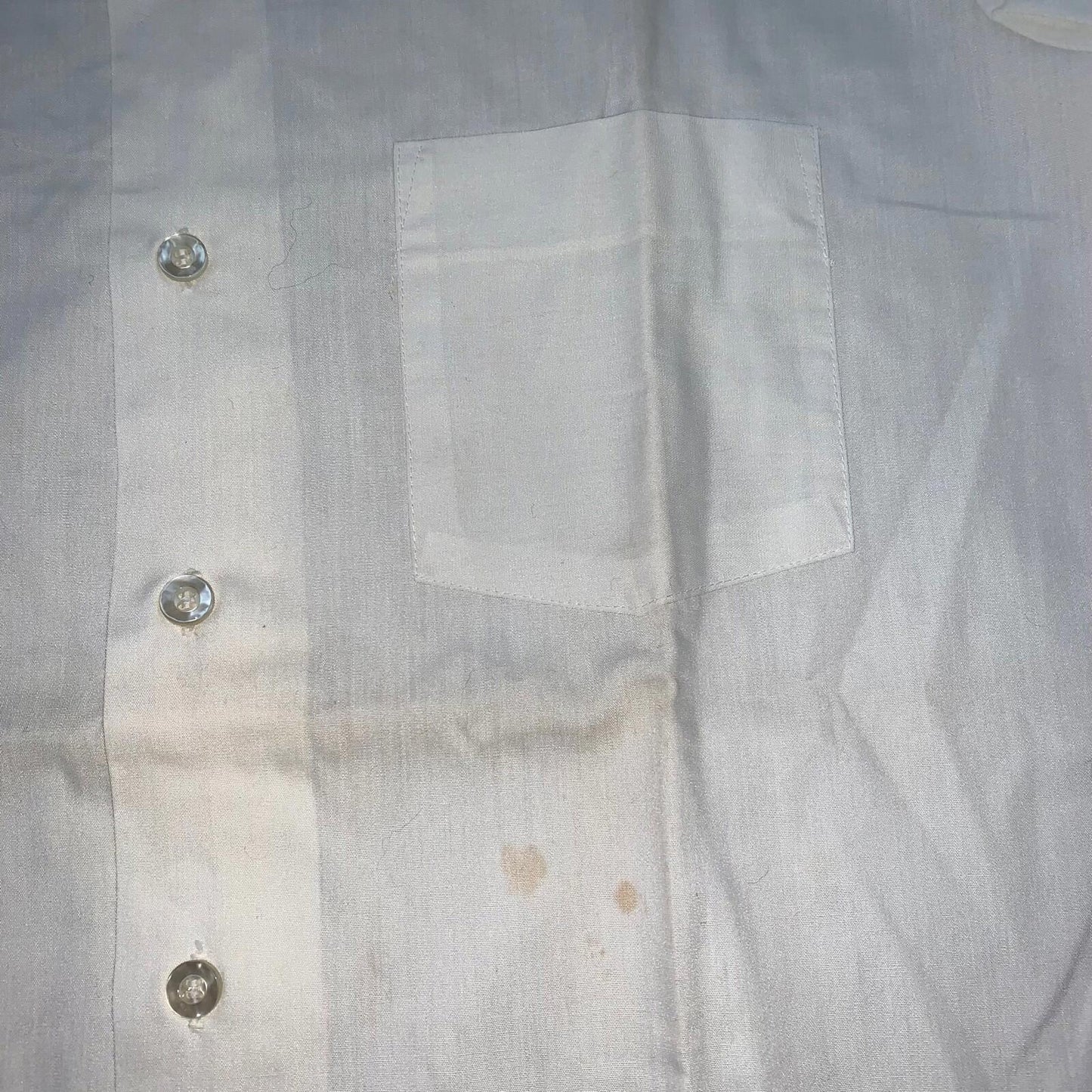 Towncraft basic White Vintage Button Down Shirt Penneys 60s 70s Sanforized